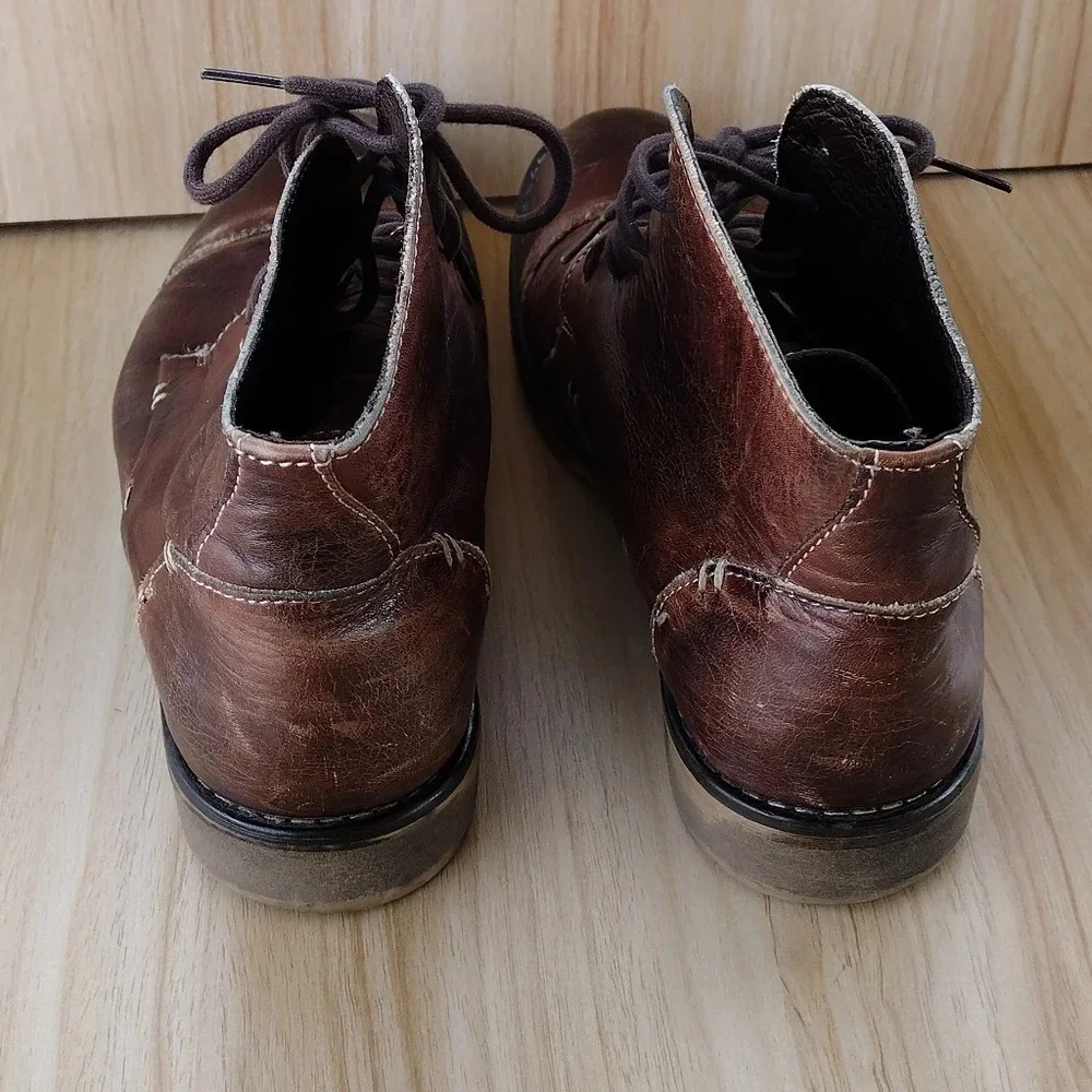 Bed Stu Chukka Boots Men's 8 Casual Ankle Boot Shoes Brown Leather Lace Up